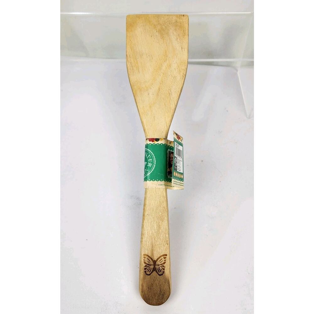 The Pioneer Woman Cowboy Rustic Light Acacia Wood Turner 12" 2017 NWT